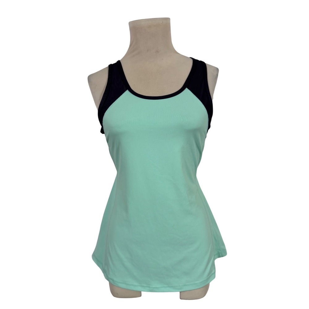 FILA Sport Women's Mint Green Black Racerback Athletic Tank Top Size L
